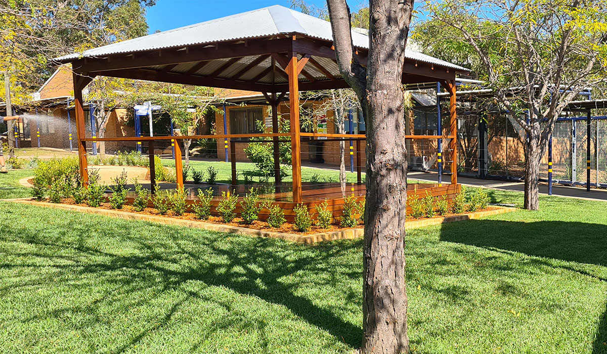 Ambarvale High School campbelltown nsw commercial landscaping construction and design, garden beds, paths, seniors area