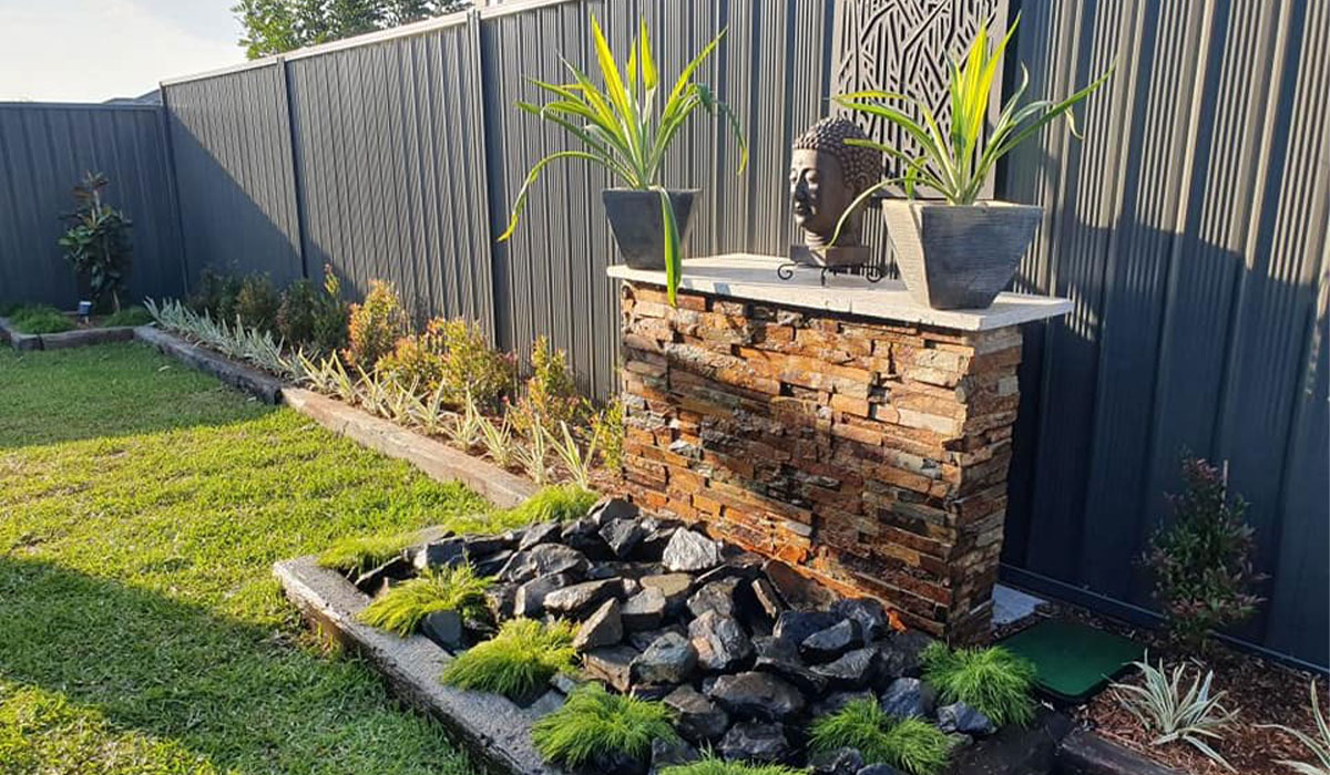 Water Feature, Spring Farm Residential Landscaping Project